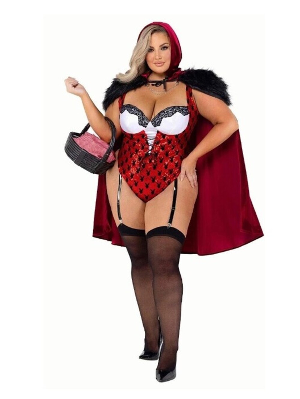 PLAYBOY PLUS SIZE 2X ENCHANTED FOREST RED RIDING HOOD  COSTUME HALLOWEEN NEW